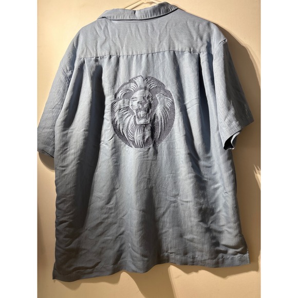 Weekender XL Shirt San Diego‎ Zoo Lion Embroidery Back Rayon Blend Blue Limited - Picture 7 of 7